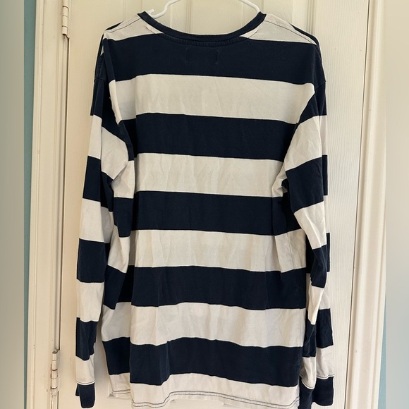 RARE PacSun Nautical Blue White Striped "Hamptons" Pullover Men's XL - Picture 2 of 3